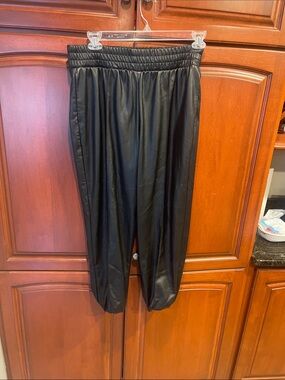 Express Black Faux Leather Pants